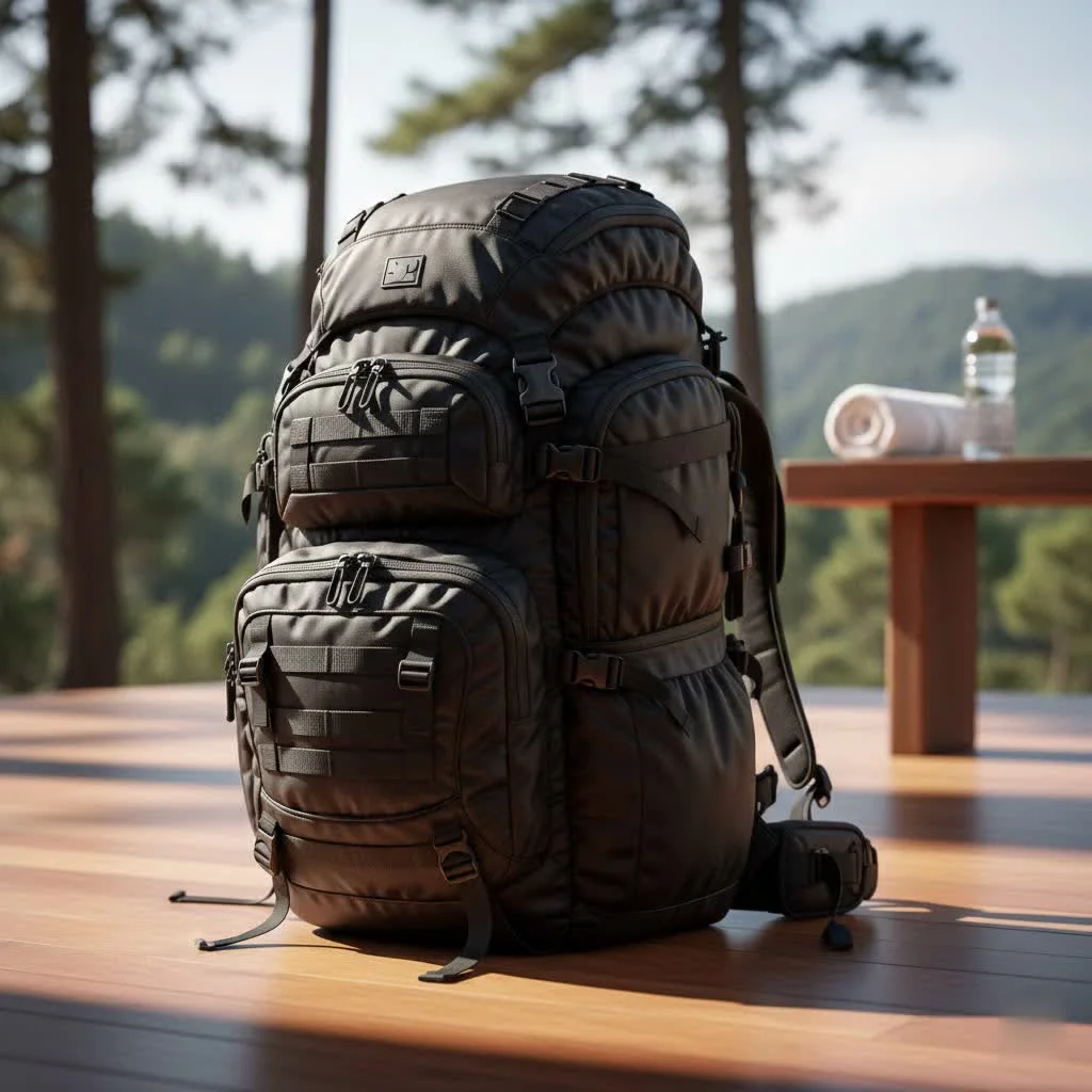 Stylish black travel backpack for smart journeys
